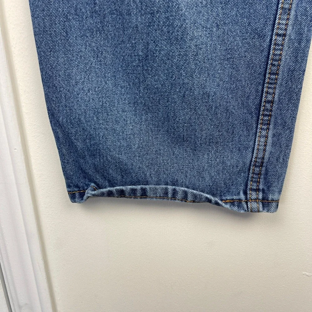 Levis 550 Relaxed Fit Mens 38x29 100% Cotton Medium Wash Denim‎ Blue Jeans Zip